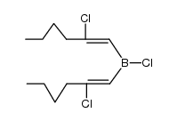 chlorobis(2-chlorohex-1-en-1-yl)borane Structure