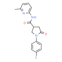 1-(4-fluorophenyl)-N-(6-methylpyridin-2-yl)-5-oxopyrrolidine-3-carboxamide structure