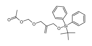 Acetic acid 2-(tert-butyl-diphenyl-silanyloxymethyl)-allyloxymethyl ester Structure