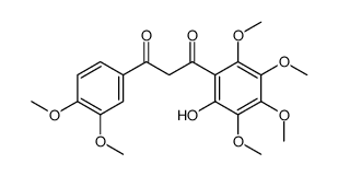 1-(2-hydroxy-3,4,5,6-tetramethoxyphenyl)-3-(3,4-dimethoxyphenyl)-1,3-propanedione结构式