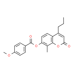 (8-methyl-2-oxo-4-propylchromen-7-yl) 4-methoxybenzoate structure