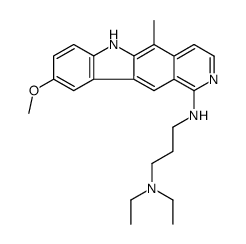 1-((3-(Diethylamino)propyl)amino)-9-methoxy-5-methyl-6H-pyrido(4,3-b)c arbazozle Structure