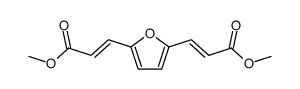 (E,E)-3-[5-(2-methoxycarbonyl-vinyl)-furan-2-yl]-acrylic acid methyl ester Structure