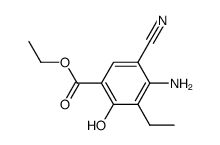 4-Amino-5-cyan-3-ethyl-salicylsaeure-ethylester Structure