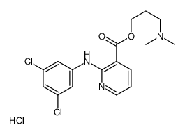 3-Pyridinecarboxylic acid, 2-((3,5-dichlorophenyl)amino)-, 3-(dimethyl amino)propyl ester, monohydrochloride Structure