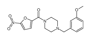 [4-[(3-methoxyphenyl)methyl]piperazin-1-yl]-(5-nitrofuran-2-yl)methanone Structure