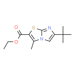 6-(1,1-DIMETHYLETHYL)-3-METHYLIMIDAZO[2,1-B]THIAZOLE-2-CARBOXYLIC ACID ETHYL ESTER Structure