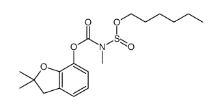 ((Hexyloxy)sulfinyl)methylcarbamic acid 2,3-dihydro-2,2-dimethyl-7-ben zofuranyl ester Structure