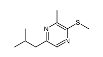 3-methyl-5-(2-methylpropyl)-2-methylsulfanylpyrazine结构式