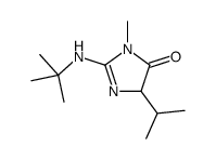 4H-Imidazol-4-one,2-[(1,1-dimethylethyl)amino]-3,5-dihydro-3-methyl-5-(1-methylethyl)-(9CI) structure