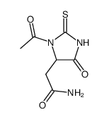 2-(3'-acetyl-5'-oxo-2'-thioxoimidazolidin-4'-yl)acetamide Structure