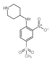 N-[4-(METHYLSULFONYL)-2-NITROPHENYL]PIPERIDIN-4-AMINE结构式