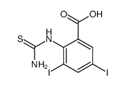 3,5-diiodo-2-thioureidobenzoic acid结构式