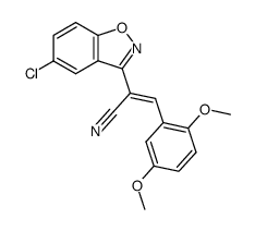 (Z)-2-(5-chloro-1,2-benzisoxazol-3-yl)-3-(2,5-dimethoxyphenyl)acrylonitrile Structure