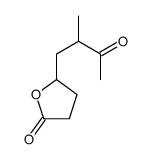 5-(2-methyl-3-oxobutyl)oxolan-2-one Structure