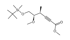 (-)-methyl (4S,5R)-6-tert-butyldimethylsiloxy-4-methyl-5-methoxy-2-hexynoate Structure