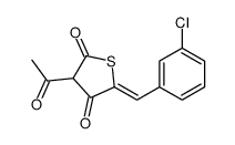 3-acetyl-5-[(3-chlorophenyl)methylidene]thiolane-2,4-dione Structure