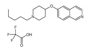 6-(1-pentylpiperidin-4-yl)oxyisoquinoline,2,2,2-trifluoroacetic acid Structure