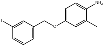 4-[(3-氟苯基)甲氧基]-2-甲基苯胺结构式