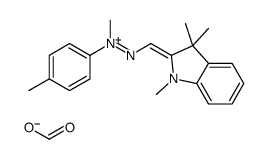 N,4-dimethyl-N-[(E)-(1,3,3-trimethylindol-1-ium-2-yl)methylideneamino]aniline,formate Structure