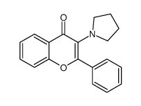 4H-1-Benzopyran-4-one,2-phenyl-3-(1-pyrrolidinyl)-(9CI)结构式