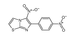 5-nitro-6-(4-nitrophenyl)imidazo(2,1-b)thiazole structure