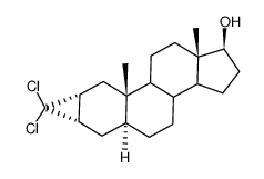 17β-Hydroxy-2α,3α-dichlormethylen-androstan Structure