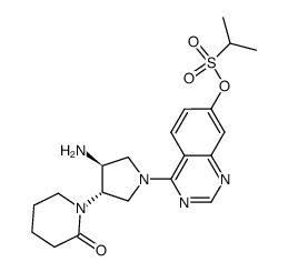 4-((3S,4S)-3-amino-4-(2-oxopiperidin-1-yl)pyrrolidin-1-yl)quinazolin-7-yl propane-2-sulfonate结构式