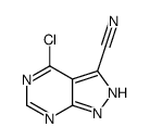 1H-Pyrazolo[3,4-d]pyrimidine-3-carbonitrile, 4-chloro- Structure