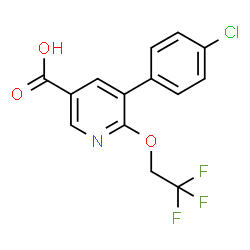 5-(4-Chlorophenyl)-6-(2,2,2-trifluoroethoxy)nicotinic acid结构式