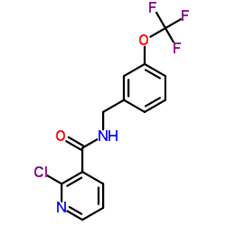 (2-CHLORO(3-PYRIDYL))-N-((3-(TRIFLUOROMETHOXY)PHENYL)METHYL)FORMAMIDE结构式