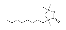 2,2,4-trimethyl-4-octyl-[1,3]oxathiolan-5-one结构式