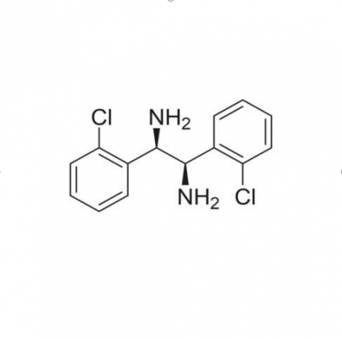 (1R,2R)-1,2-bis(2-chlorophenyl)ethane-1,2-diamine结构式