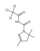 N-(3,5,5-trimethyl-2-pyrazolin-2-ylcarbonyl)-2,2,2-trichloroacetamide Structure