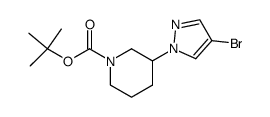 (rac)-3-(4-bromo-pyrazol-1-yl)-piperidine-1-carboxylic acid tert-butyl ester结构式