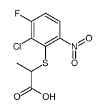 2-(2-chloro-3-fluoro-6-nitrophenyl)sulfanylpropanoic acid结构式