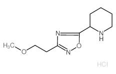 2-[3-(2-Methoxyethyl)-1,2,4-oxadiazol-5-yl]-piperidine hydrochloride结构式