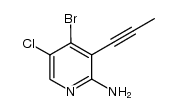 4-bromo-5-chloro-3-(1-propyn-1-yl)-2-pyridinamine结构式