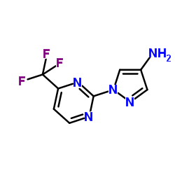 1-[4-(Trifluoromethyl)-2-pyrimidinyl]-1H-pyrazol-4-amine structure