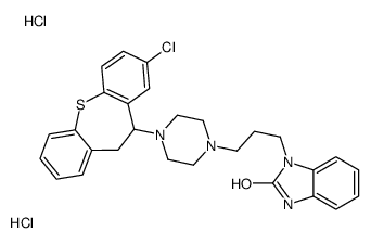 3-[3-[4-(3-chloro-5,6-dihydrobenzo[b][1]benzothiepin-5-yl)piperazin-1-yl]propyl]-1H-benzimidazol-2-one,dihydrochloride Structure