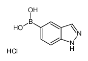 1H-吲唑-5-硼酸 盐酸盐结构式