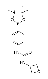 1-(氧杂环丁烷-3-基)-3-(4-(4,4,5,5-四甲基-1,3,2-二氧杂环戊硼烷-2-基)苯基)脲结构式