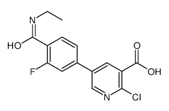 2-chloro-5-[4-(ethylcarbamoyl)-3-fluorophenyl]pyridine-3-carboxylic acid结构式