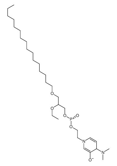 1-O-hexadecyl-2-O-ethyl-rac-glycero-3-phosphoric acid 4-(N,N-dimethylamino)-pyridinium ethylester结构式