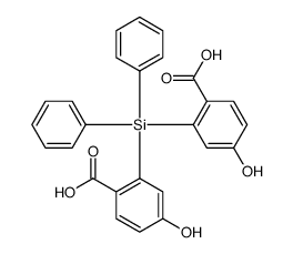 Benzoic acid, 4-hydroxy-, diphenylsilylene ester structure