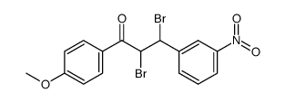 (2RS:3SR)-2,3-dibromo-3-(3-nitro-phenyl)-1-(4-methoxy-phenyl)-propanone-(1)结构式