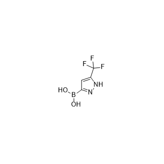 (5-(Trifluoromethyl)-1H-pyrazol-3-yl)boronic acid structure