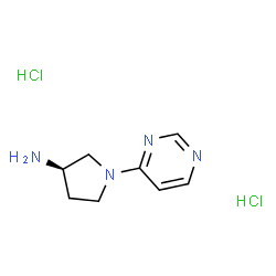 (3R)-1-(Pyrimidin-4-yl)pyrrolidin-3-amine dihydrochloride结构式