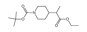 tert-butyl 4-(1-ethoxy-1-oxopropan-2-yl)piperidine-1-carboxylate结构式