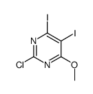 2-chloro-4,5-diiodo-6-methoxypyrimidine Structure